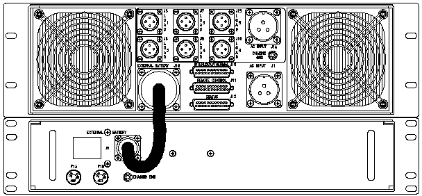 P/N: ETI0001-1453 Rugged MilSpec UPS and PDU Standard Rear 