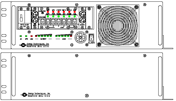 P/N: ETI0001-1456 Rugged MilSpec UPS and PDU Standard Front 