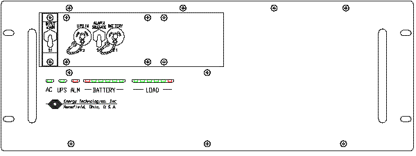 ETI0001-1458 2000VA Rugged UPS Front View 